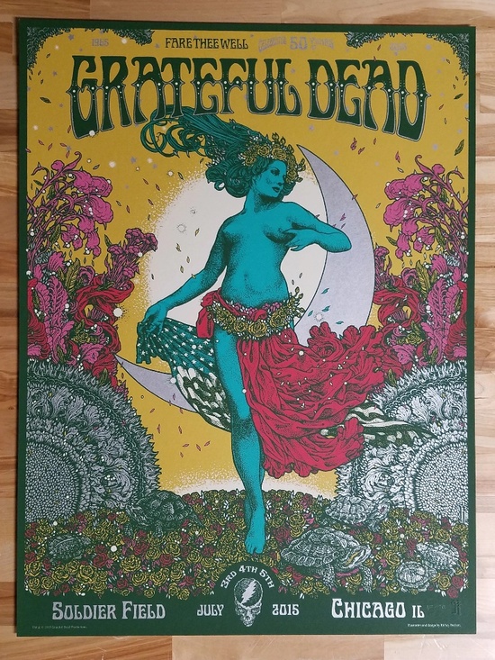 Richey Beckett Other - Grateful Dead "Fare Thee Well" GD 50 Poster-Soldier Field, Chicago July 2015